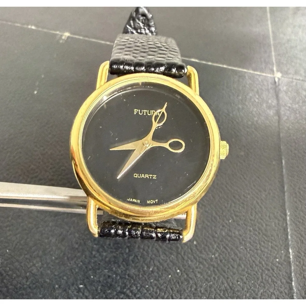 Futura Wristwatch Quartz Japan Movt Unisex Scissors Motif Cool Looking